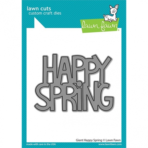 Dies Lawn Fawn Giant Happy Spring till scrapbooking, pyssel och hobby