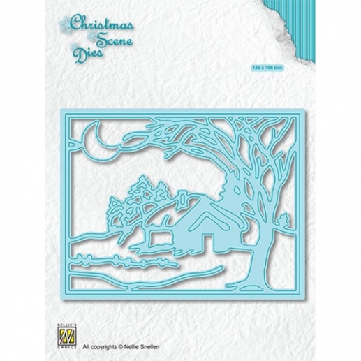 Dies Nellie Snellen Christmas Scene - Moonlight winternight