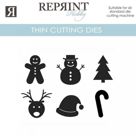 Dies Reprint - Julfigurer 6 st - Höjd: 20 mm