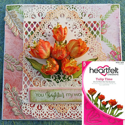 Die Heartfelt Creations Tulip Time Shaping Mold 3D Dies