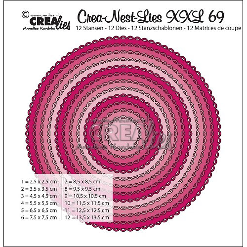 Dies XXL Crealies - Circles with open scallop