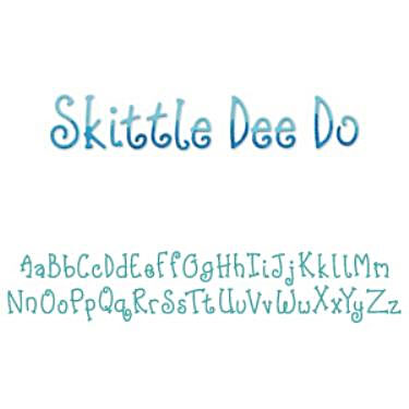 Dies Alfabet Sizzix Skittle Dee Do Stansmaskin