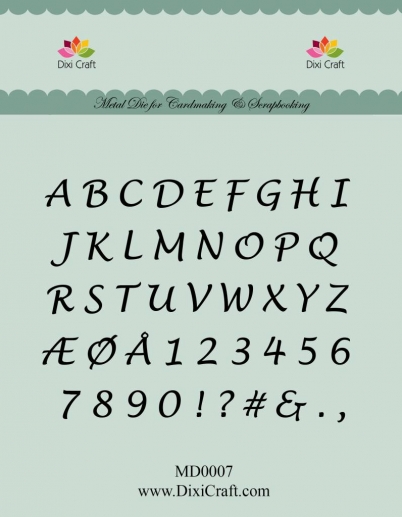 Dixi Craft Die Alphabet Alfabet Dies till scrapbooking, pyssel och hobby
