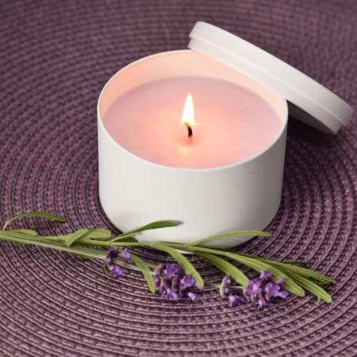 Doftojus i Metallburk Lavendel DIY Beskrivning Ljustillverkning
