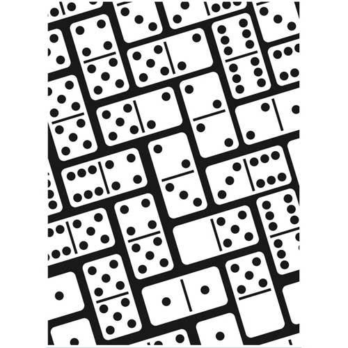 Embossing Folder Dominoes Background Embossingfolder Stansmaskin