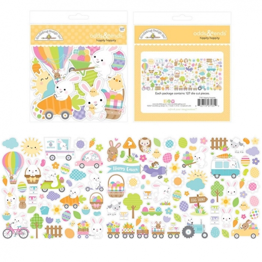Die Cuts Doodlebug - Hippity Hoppity Odds & End - 127 st