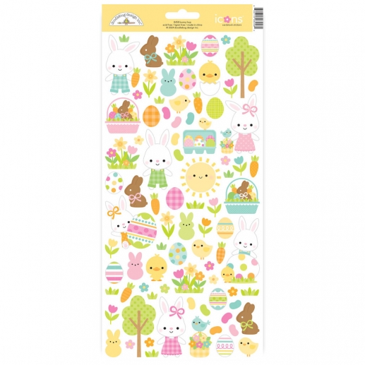 Stickers Doodlebug - Easter - Bunny Hop Icons