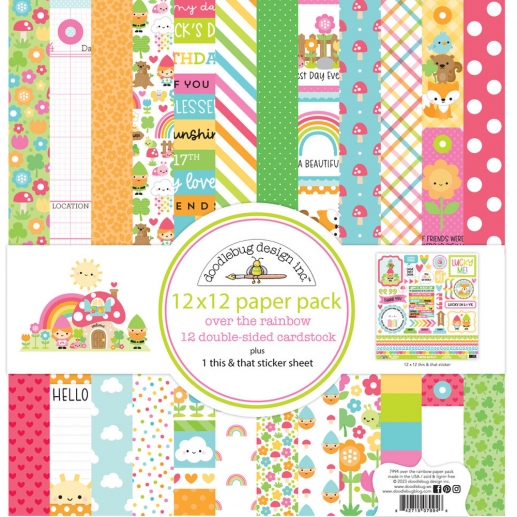 Paper Pad Doodle Bug Scrapbooking Papper Rainbow