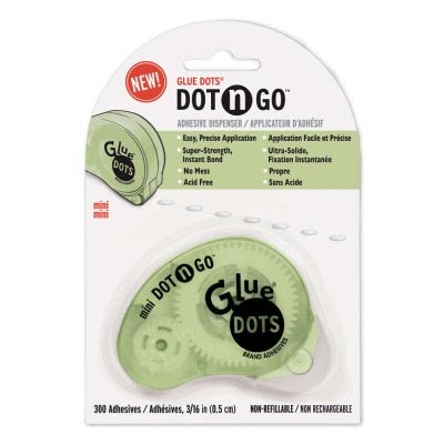 Dot’n’Go Glue Dots i Kassett Mini 5 mm till scrapbooking, pyssel och hobby