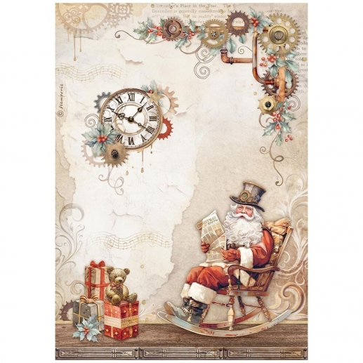 Decoupage Papper Stamperia - Gear up for Christmas - Santa Claus