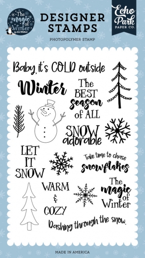 Clearstamps Echo Park - Snow Adorable - Julstämplar