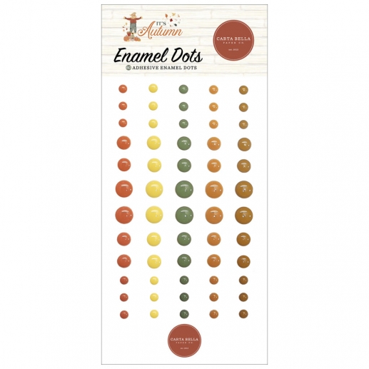Enamel Dots Halvpärlor - Carta Bella - It's Autumn