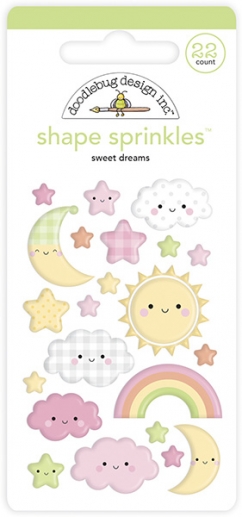 Epoxi Stickers DoodleBug - Sweet Dreams - 22 st