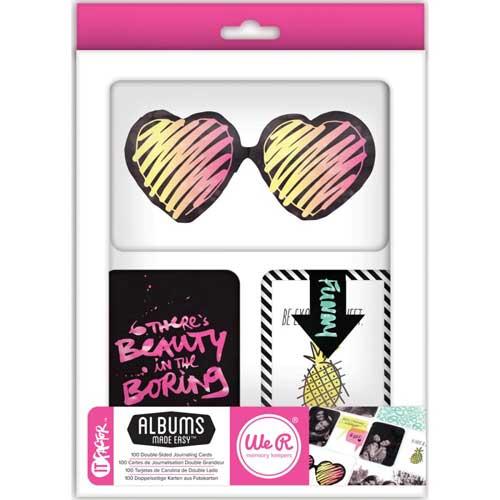 It Factor Albums Made Easy Journaling Cards 100/Pkg D-Ring Album 12 Tum