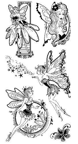 Clearstamps Fairies InkaDinkaDo Silkonstämpel
