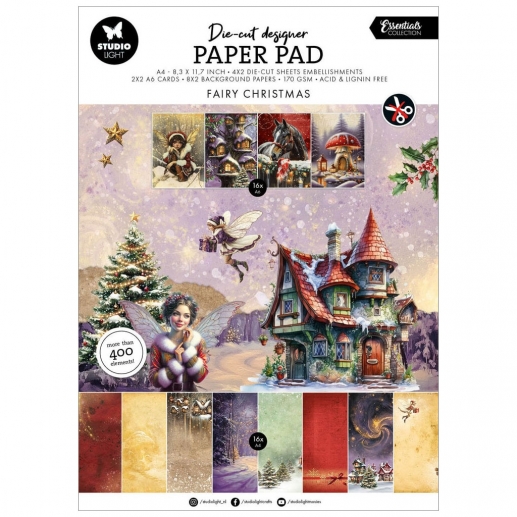 Paper Pad A4 - Fairy Christmas - Essentials Die-cut - Studio Light