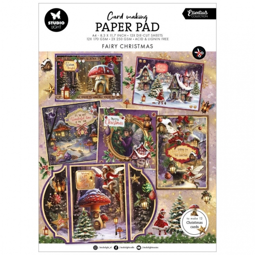 Paper Pad A4 - Fairy Christmas - Christmas Card Making Kit - Studio Light