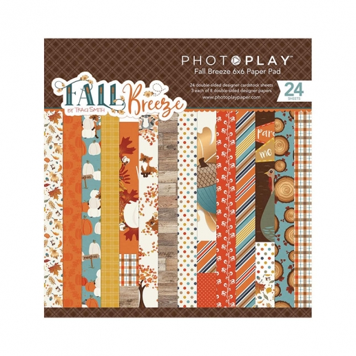 Paper Pack 6"x6" PhotoPlay Fall Breeze Pappersblock Pad 4 8 Tum
