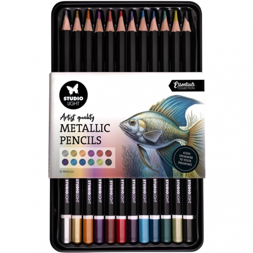 Färgpennor 12 st - Artist Quality Metallic Pencils
