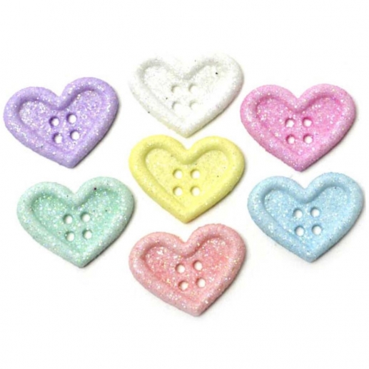Figur knappar - Godis hjärtan - Candy hearts