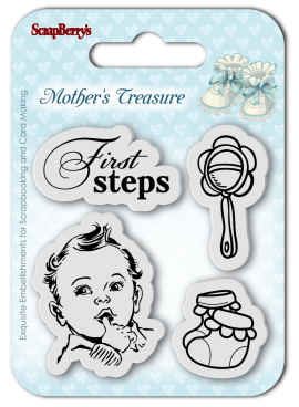 Clearstamp First Steps Scrapberrys Scrapbooking Papper