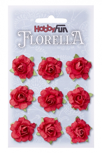 Florella Mullberry Flowers - Röd - 30 mm - 9 st