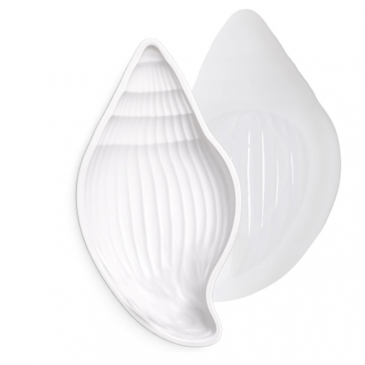 Silikonform snäcka, 1 st, matt transparent, packshot.