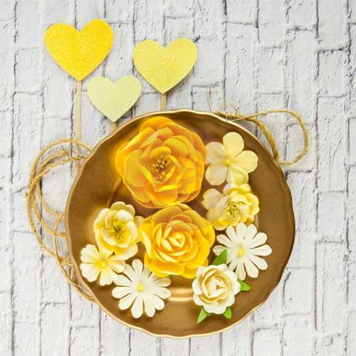 Pappersblommor pappersrosor Prima Valentina Freya