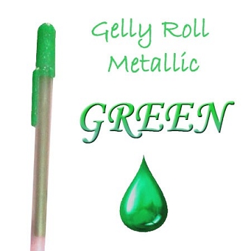 Gelly Roll Penna Metallic Green Sakura Gelpennor