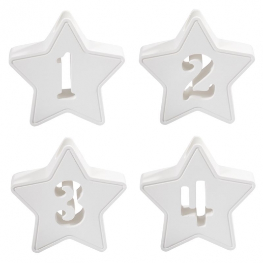 Silikonform Adventsstjärnor 4 st - 10x10 cm - Gjutform