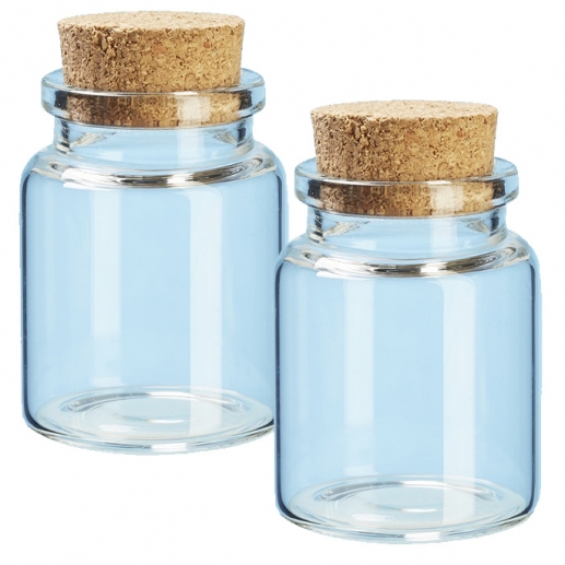 Glasburkar med Kork 35x45 mm 2 st Kök Badrum