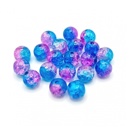 Glaspärlor 8 mm - Sparkle Unicorn - 20 st