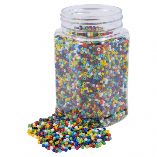 Seed Beads Glaspärlor 2mm - 500 g - Mixade Basfärger