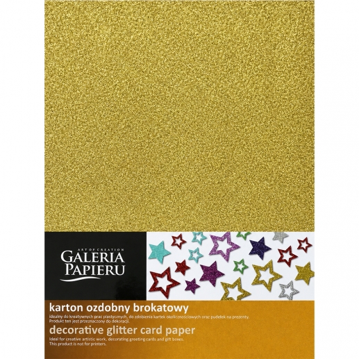Glitterpapper A4 Guld 5 ark 210 g till scrapbooking, pyssel och hobby