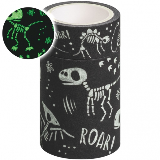 Dekorationstejp - Glow in the Dark - Dino - Heyda