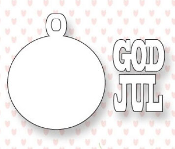 Dies RoxStamps Julkula med tillhörande God Jul stans