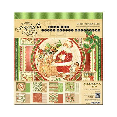 Paper Pad 8”x8” ’Twas The Night Before Christmas Graphic45 Graphic 45