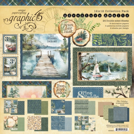 Paper Pad 12x12 Tum - Adventure Awaits - Graphic 45