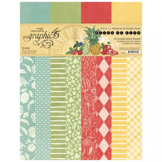 Paper Pad 8,5x11 Tum - Slice of Life Patterns & Solids Pack - Graphic 45