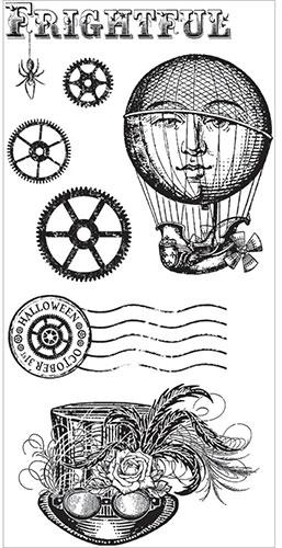 Graphic 45 Cling Stamps Steampunk Spells #2 Halloweenpyssel Höstpyssel