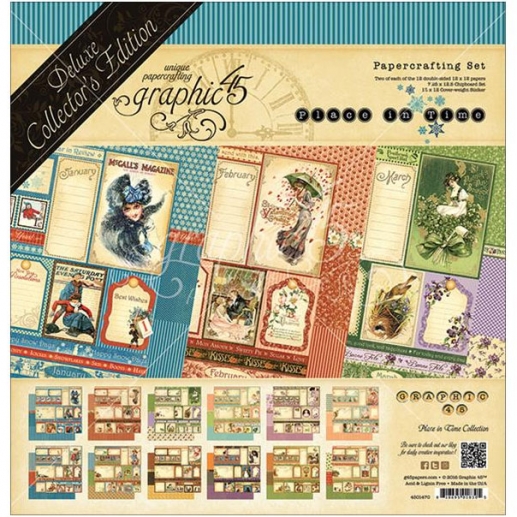 Deluxe Collector’s Edition Pack 12”x12” Graphic 45 Place In Time Calender