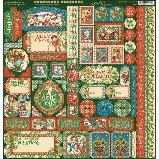 Graphic 45 Cardstock Stickers - Christmas Magic