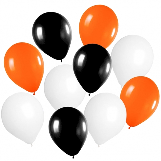 Ballonger Halloween dia. 23-26 cm Runda 10 mixade Halloweenpyssel Höstpyssel