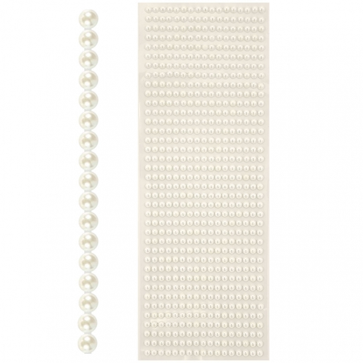 Halvpärlor Creme - Pearl Strips - 629 st - 5 mm