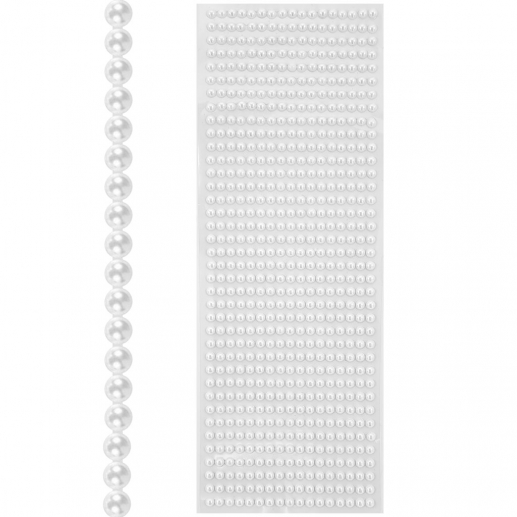 Halvpärlor Vita - Pearl Strips - 629 st - 5 mm
