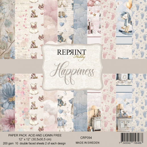 Paper Pad 12x12 - Happiness - Reprint