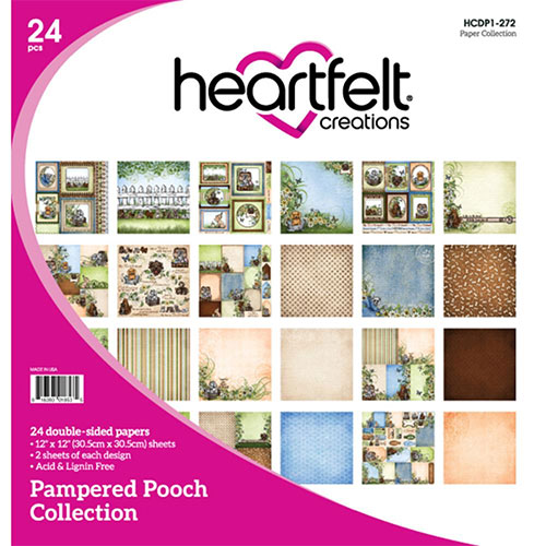 Paper Pad 12x12 Heartfelt Creations Pampered Pooch Scrapbooking Papper