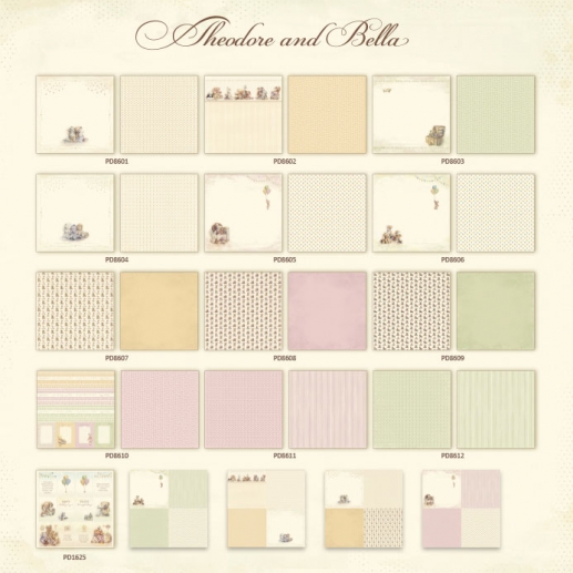 Hel Kollektion Theodore och Bella Pion Design 17 ark