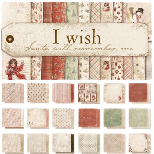 Hel kollektion Maja Design 18 ark I Wish Julpyssel Papper