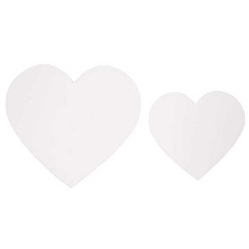 Vita Hjärtan i Kartong 50 st 8.5 cm och 6 Dekoration Bröllop Kärlek